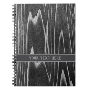 Old Japanese Wood Grain Pattern - Personalizable Notebook