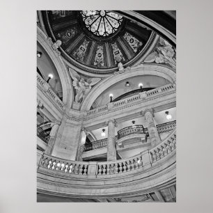 Old Jersey City:  Interior Hudson Count Courthouse Poster