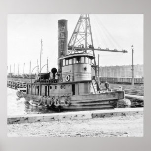 Old Jersey City:  Railroad Tug Poster