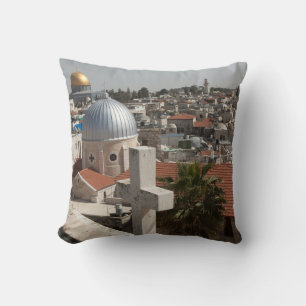 Old Jerusalem's Skyline Throw Pillow