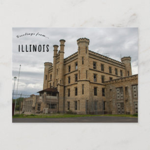 Old Joliet Prison Joliet Illinois Postcard