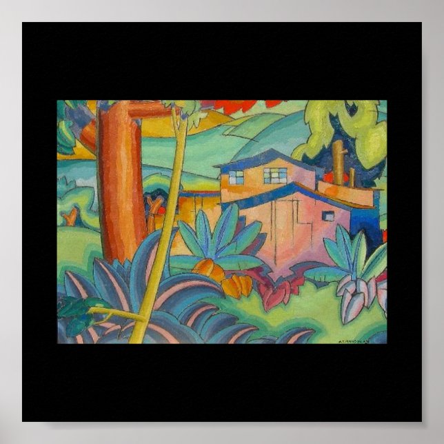 Old Kahala Home, by Arman Manookian, 1928 Poster (Front)