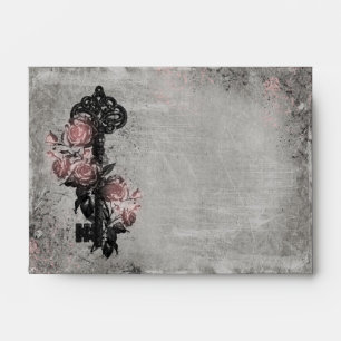 Old Key and Roses A6 Envelopes