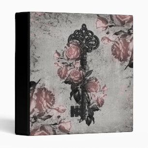 Old Key and Roses Binder