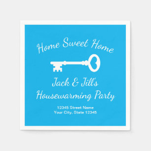 Old key housewarming party napkins for new home
