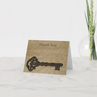 Old Key Wedding Thank You Cards