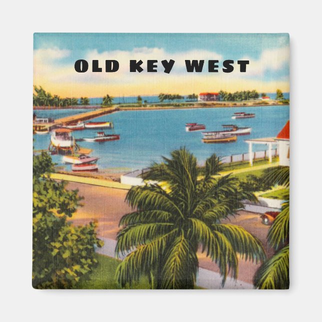 Old Key West Florida with Garrison Bight  Magnet (Front)