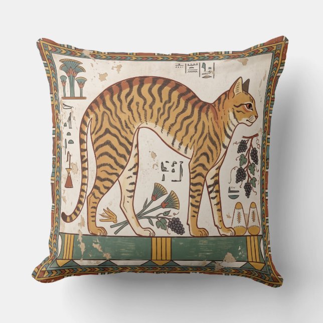 Old Kingdom Feline Vertebral Spasm  Throw Pillow (Front)