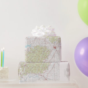 Old Kisatchie National Forest Map (1967) Wrapping Paper