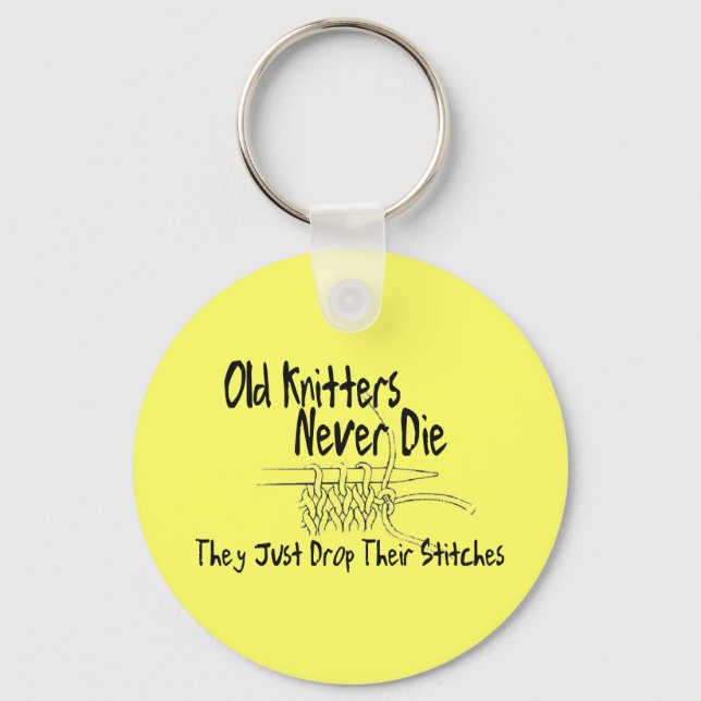 Old Knitters Keychain (Front)