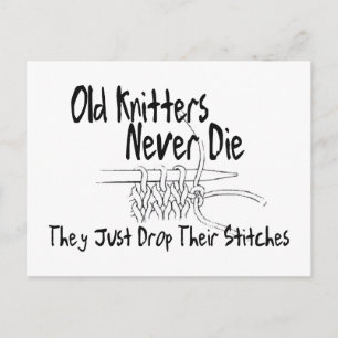 Old Knitters Postcard