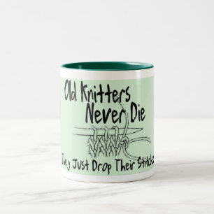 Old Knitters Two-Tone Coffee Mug