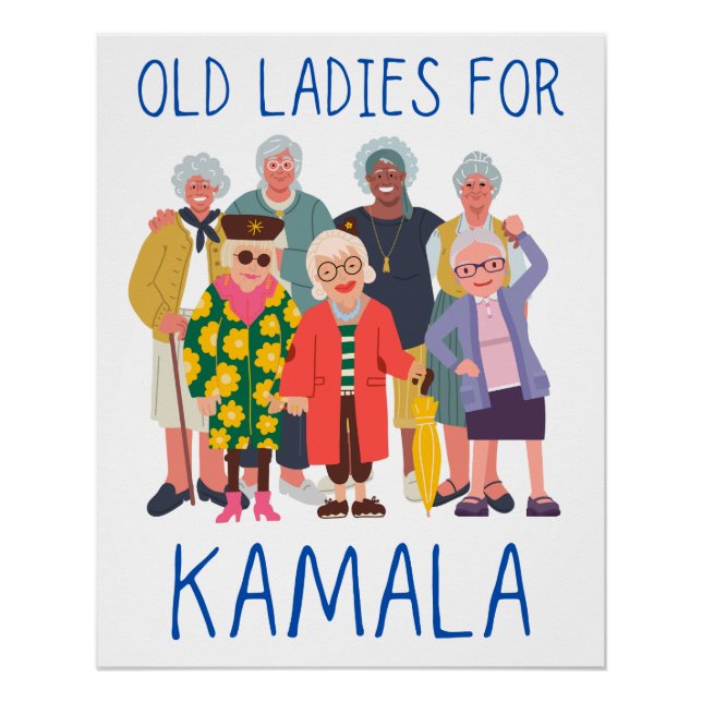 Old Ladies for Kamala Poster (Front)