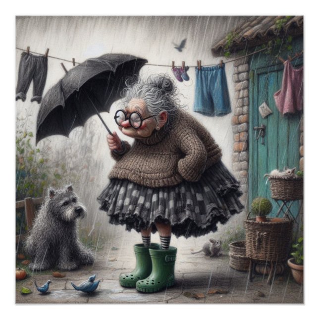 Old lady caricature poster (Front)