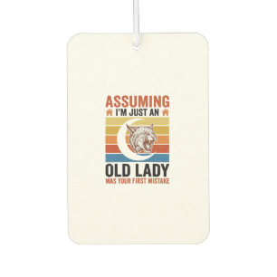 Old Lady Wildcat Vintage Funny Shirt Design_1 Air Freshener