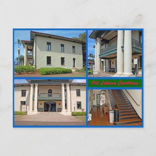 Old Lahaina Courthouse Postcard (Front)