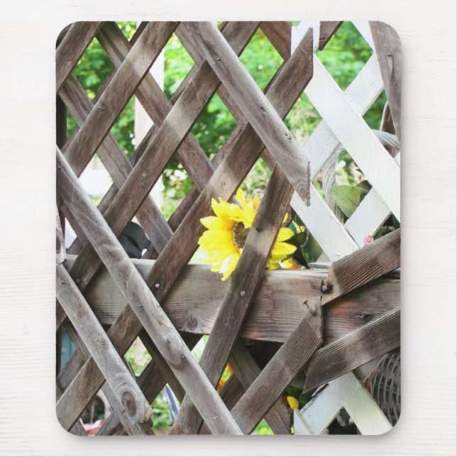 Old Lattice and flower by djoneill Mouse Pad (Front)