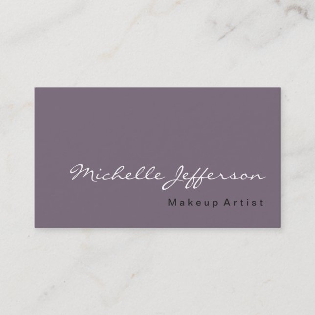 Old Lavender Grayish Violet Business Card (Front)