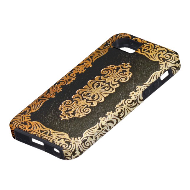 Old Leather Black & Gold Book Cover (Bottom)