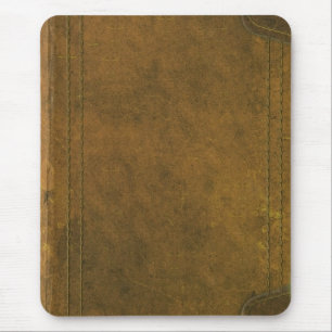 old leather book cover mouse pad