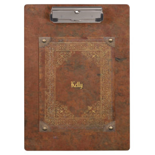 Old Leather Look (customizable) Clipboard