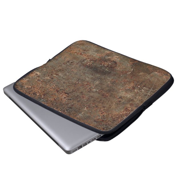 Old Leather Print Laptop Sleeve (Front Bottom)