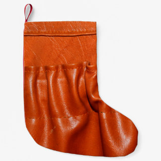Old leather vintage car seat detail. blue, bygone, small christmas stocking