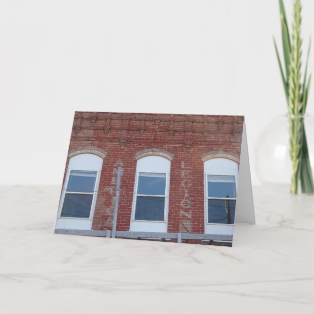 Old Legion Building in Brighton, Iowa Card (Front)