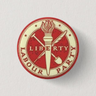 Old Liberty Labour Party Logo 1 Inch Round Button