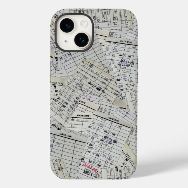 Old Library Card Collection Case-Mate iPhone Case (Back)