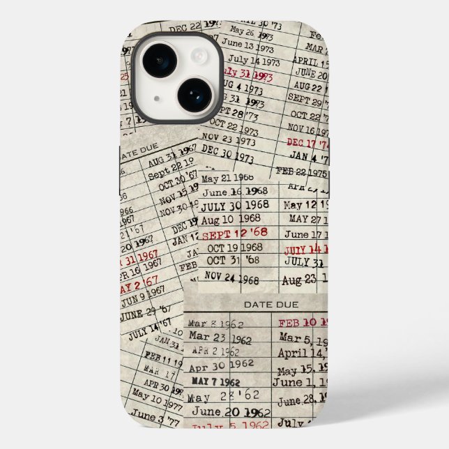 Old Library Card Collection  Case-Mate iPhone Case (Back)