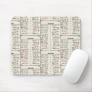 Old Library Card Collection Mouse Pad