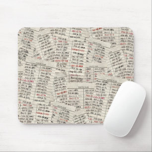 Old Library Card Collection Mouse Pad
