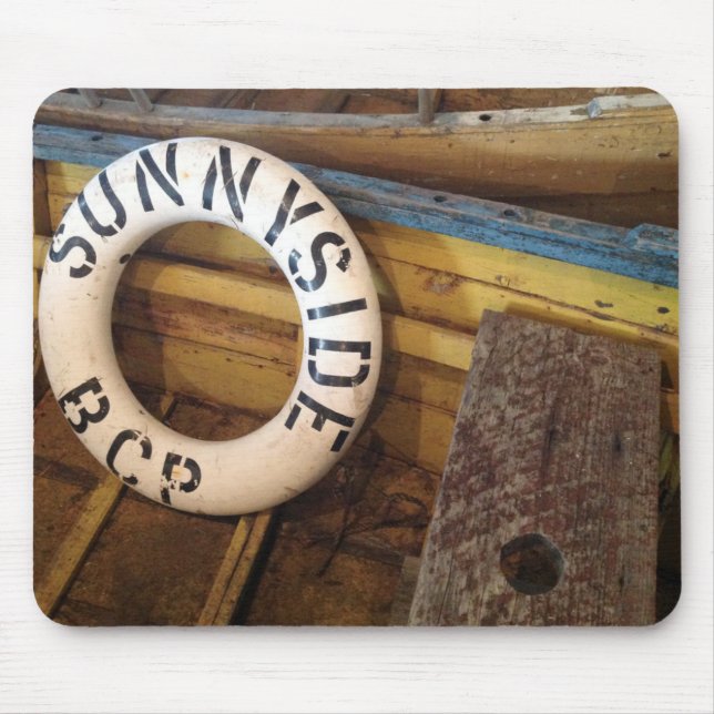 Old Life Preserver In An Abandoned Cannery Mouse Pad (Front)