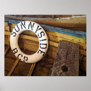 Old Life Preserver In An Abandoned Cannery Poster