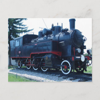 Old locomotive postcard
