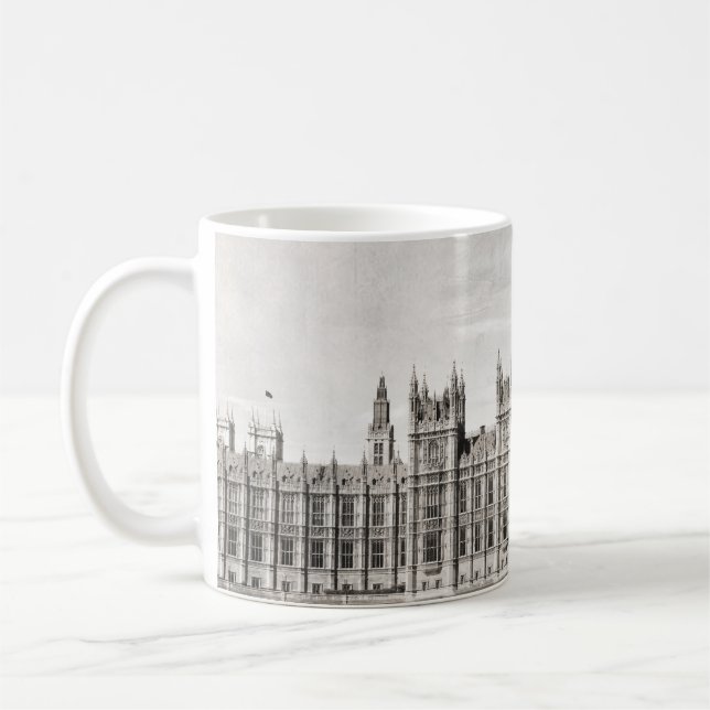 Old London, black and white. Coffee Mug (Left)