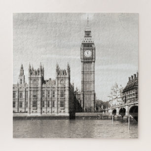 Old London, black and white. Jigsaw Puzzle