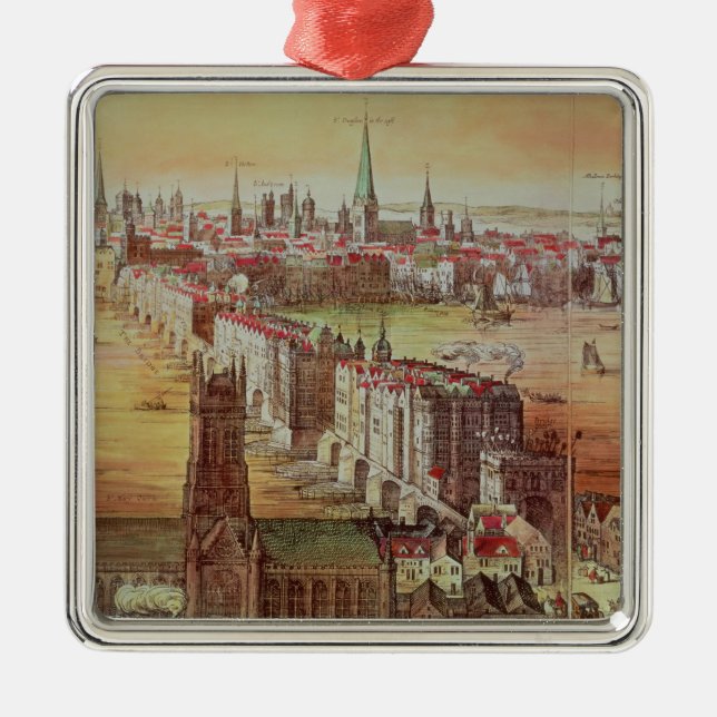 Old London Bridge Metal Ornament (Front)