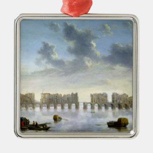 Old London Bridge (oil), c.1630 Metal Ornament