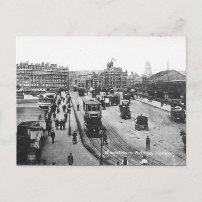 Old London Postcard - Blackfriars Bridge (Front)