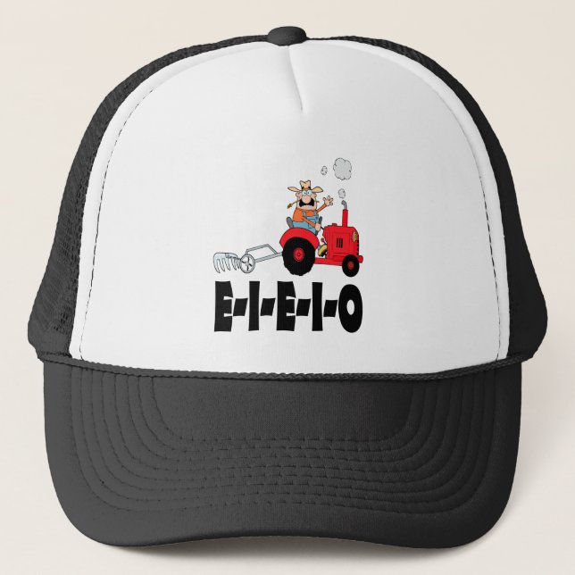 old macdonald eieio cartoon trucker hat (Front)