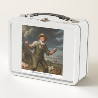 Old MacDonald had a cow. Metal Lunch Box