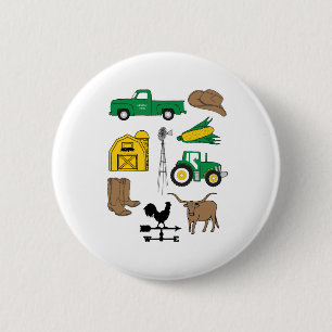 Old Macdonald Had a Farm My Farm Life for Kids 2 Inch Round Button