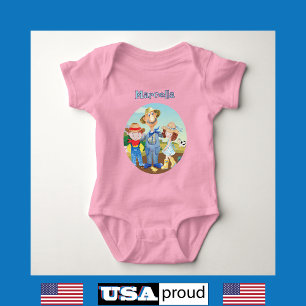 Old MacDonald's 🐮 Cute Farm Family Monogram Baby Bodysuit