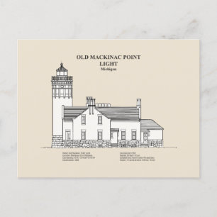 Old Mackinac Point Light - Michigan – SBD Postcard