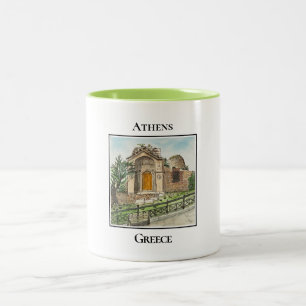 Old Madrasa Gate, Roman Agora, Athens, Greece Two-Tone Coffee Mug