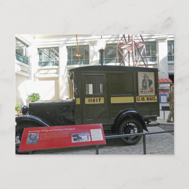 Old Mail Truck Smithsonian National Postal Muesum Postcard (Front)