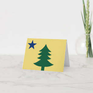Old Maine Flag Note Card