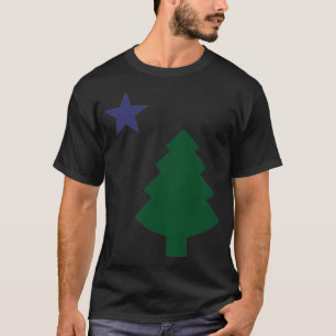Old Maine State Flag 1901 Pine Tree Star  T-Shirt